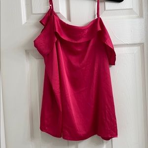 Express Off The Shoulder Pink Top